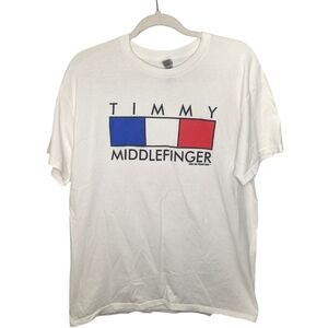 Timmy Middlefinger make fun productions funny humor Tshirt size mens Large
